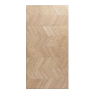 HARDWOOD REFLECTIONS Unfinished Hevea Chevron 4 ft. L x 25 in. D x 1.5 in. T Butcher Block Counte... | The Home Depot