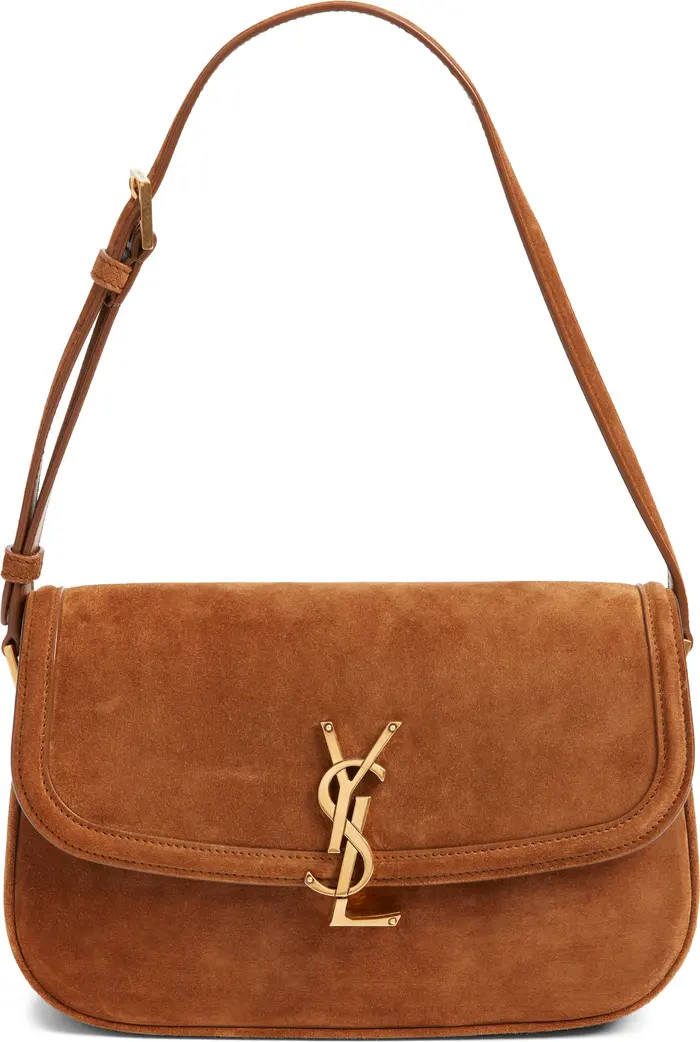 Medium Solferino Suede Shoulder Bag | Nordstrom