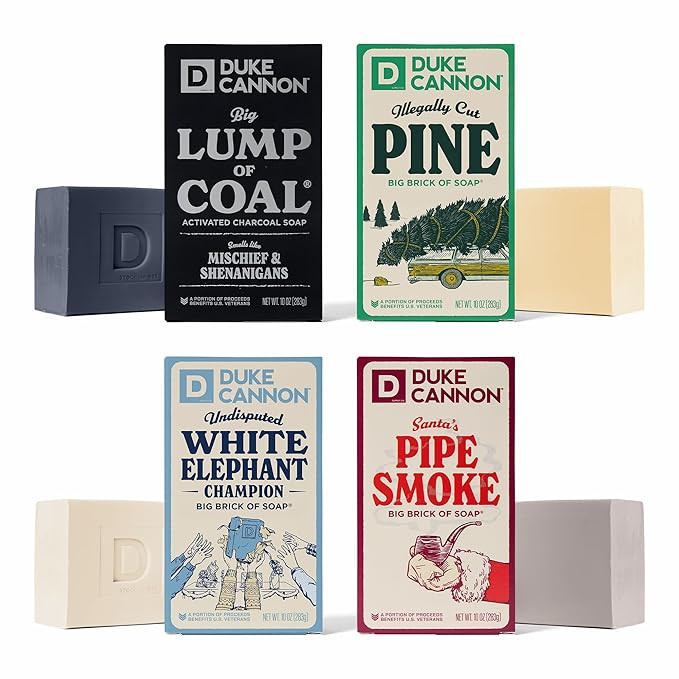 Duke Cannon Big Brick of Soap Holiday 4-Pack for Men – 10 oz Each – Long-Lasting Triple-Mille... | Amazon (US)