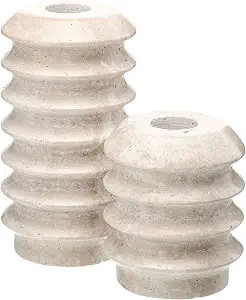 2 Pcs Marble Candle Holder Natural Travertine Modern Candlestick Holders Two Sizes Candle Stand f... | Amazon (US)