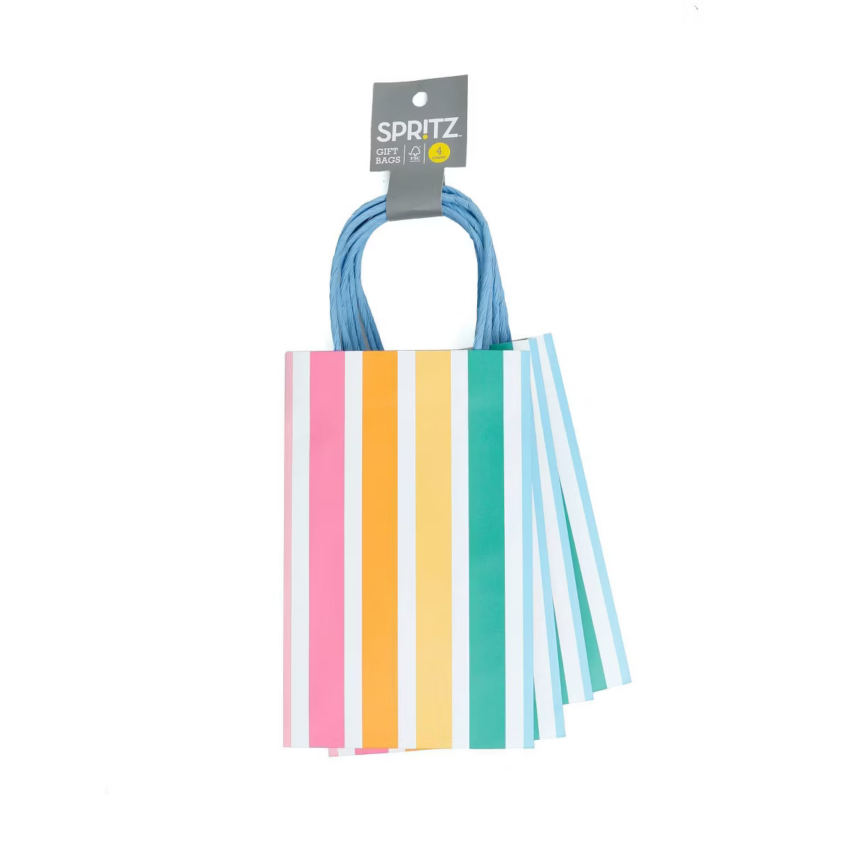 4pk Jr. Tote Gift Bags Striped - Spritz™ | Target