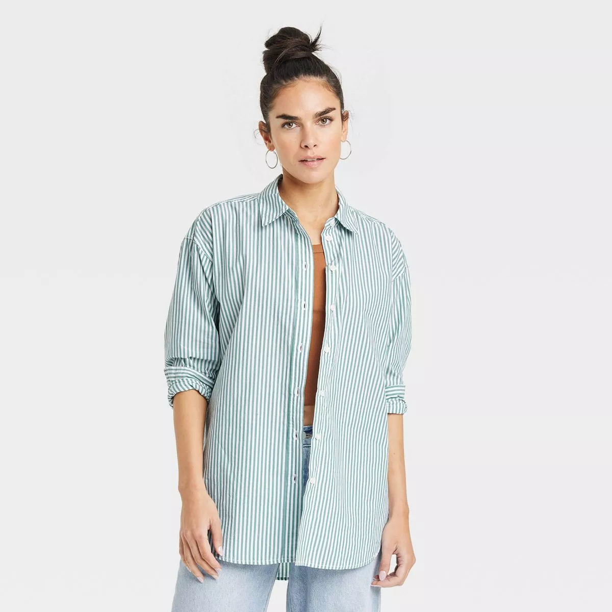 Women's Long Sleeve Oversized Button-down Shirt - Universal Thread
