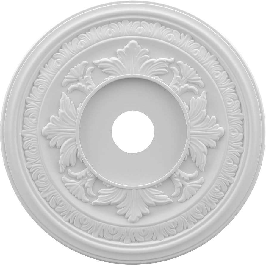 Ekena Millwork CMP22BA Baltimore Thermoformed PVC Ceiling Medallion (Fits Canopies up to 7 3/4"),... | Amazon (US)