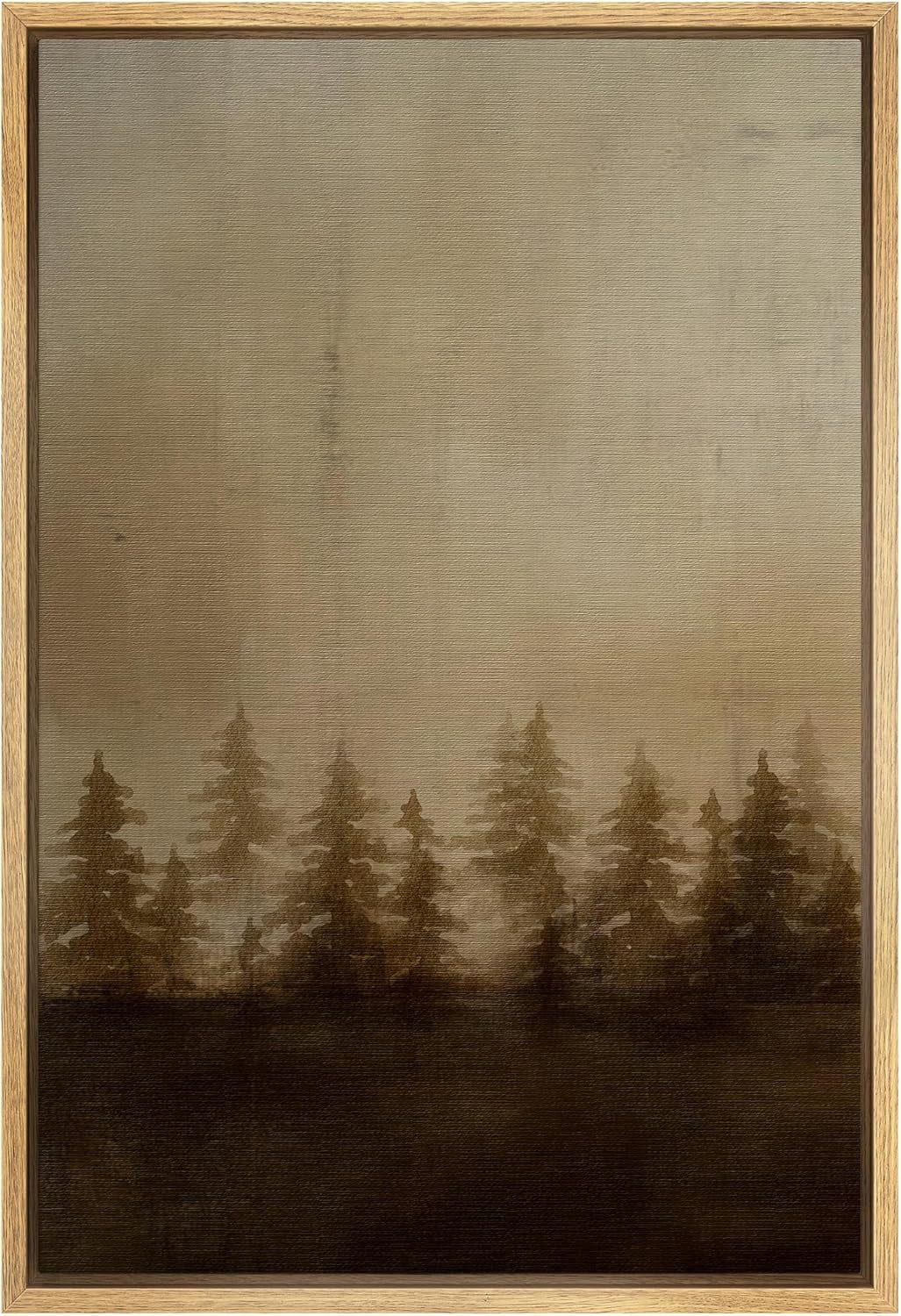 AAzaqTin- Canvas Print Wall Art Sepia Toned Pine Forest Illustrations Minimalism Chic Relax/Calm ... | Walmart (US)