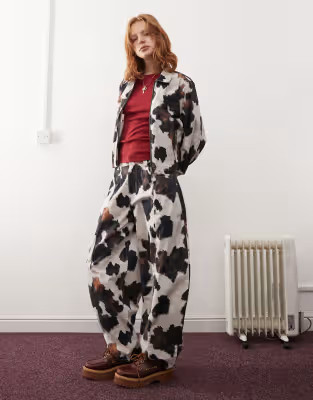 Reclaimed Vintage cow print barrel trouser co-ord | ASOS | ASOS (Global)