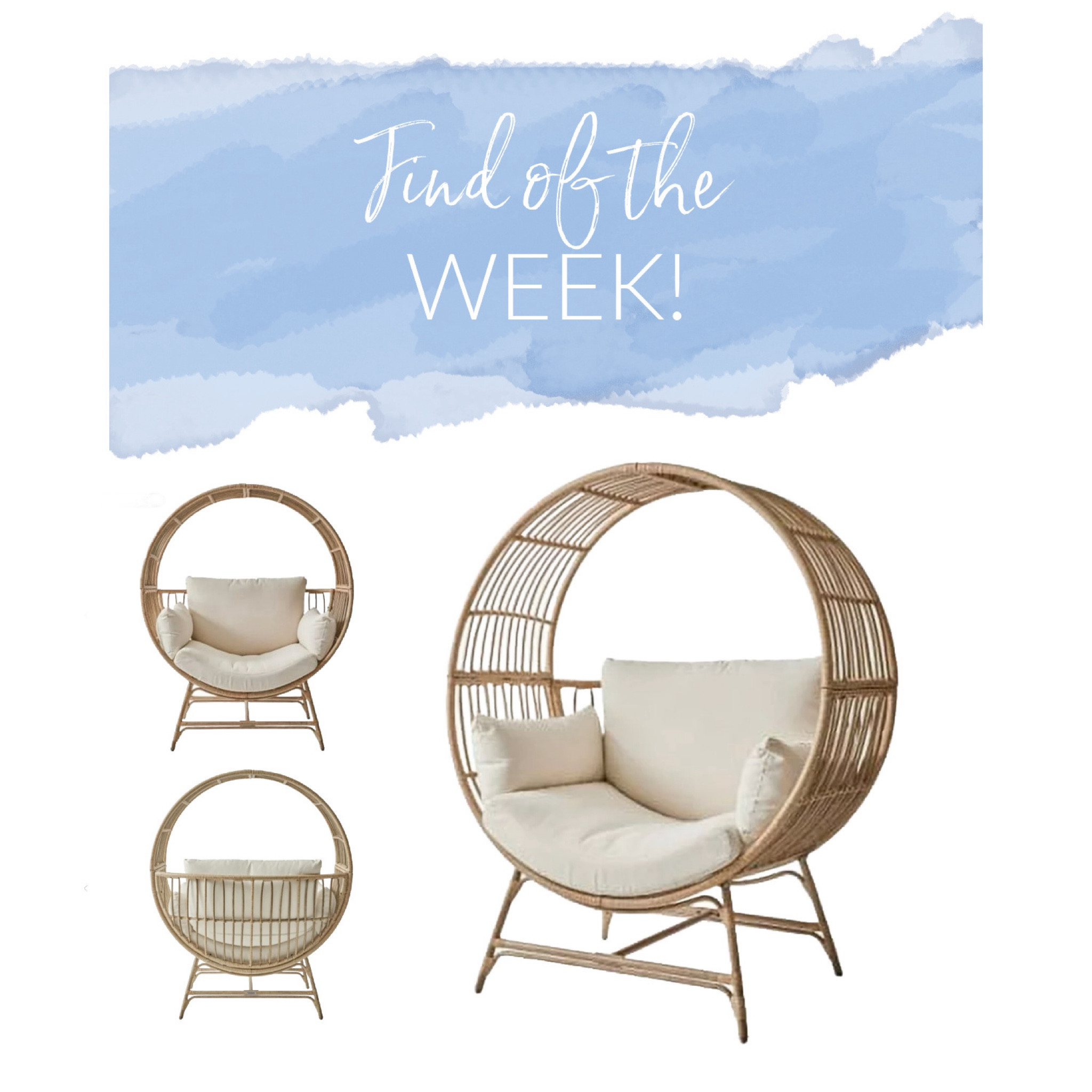 Outdoor Furniture is coming into stock for a lot of retailers, including this STUNNING egg chair! Egg Chairs have been a trend for the last 4 years, and this design makes a high end impression on a budget! Grab it before it sells out! #eggchair #outdoorfurniture #patio

#LTKSeasonal #LTKsalealert #LTKhome