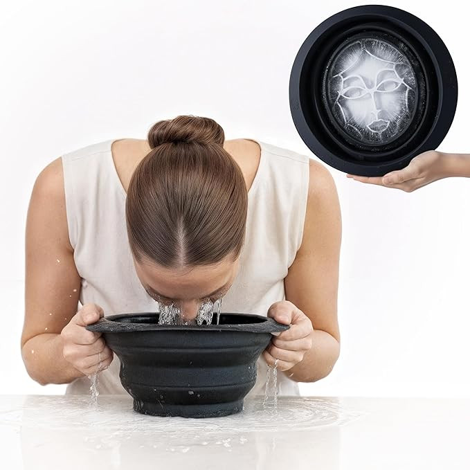 Icy-Mojo Facial Cold Plunge™ | Collapsible Silicone Ice Facial Bowl with Built-In Ice Tray | Po... | Amazon (US)