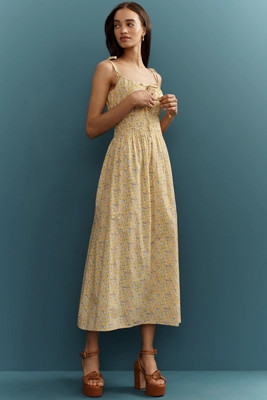 Love The Label x Liberty London Smocked Midi Dress | Anthropologie (US)