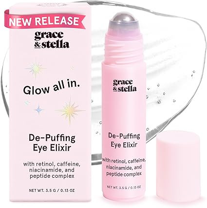 grace & stella Eye Serum Roller - Under Eye Brightener - Caffeine Eye Cream for Dark Circles, Puf... | Amazon (CA)