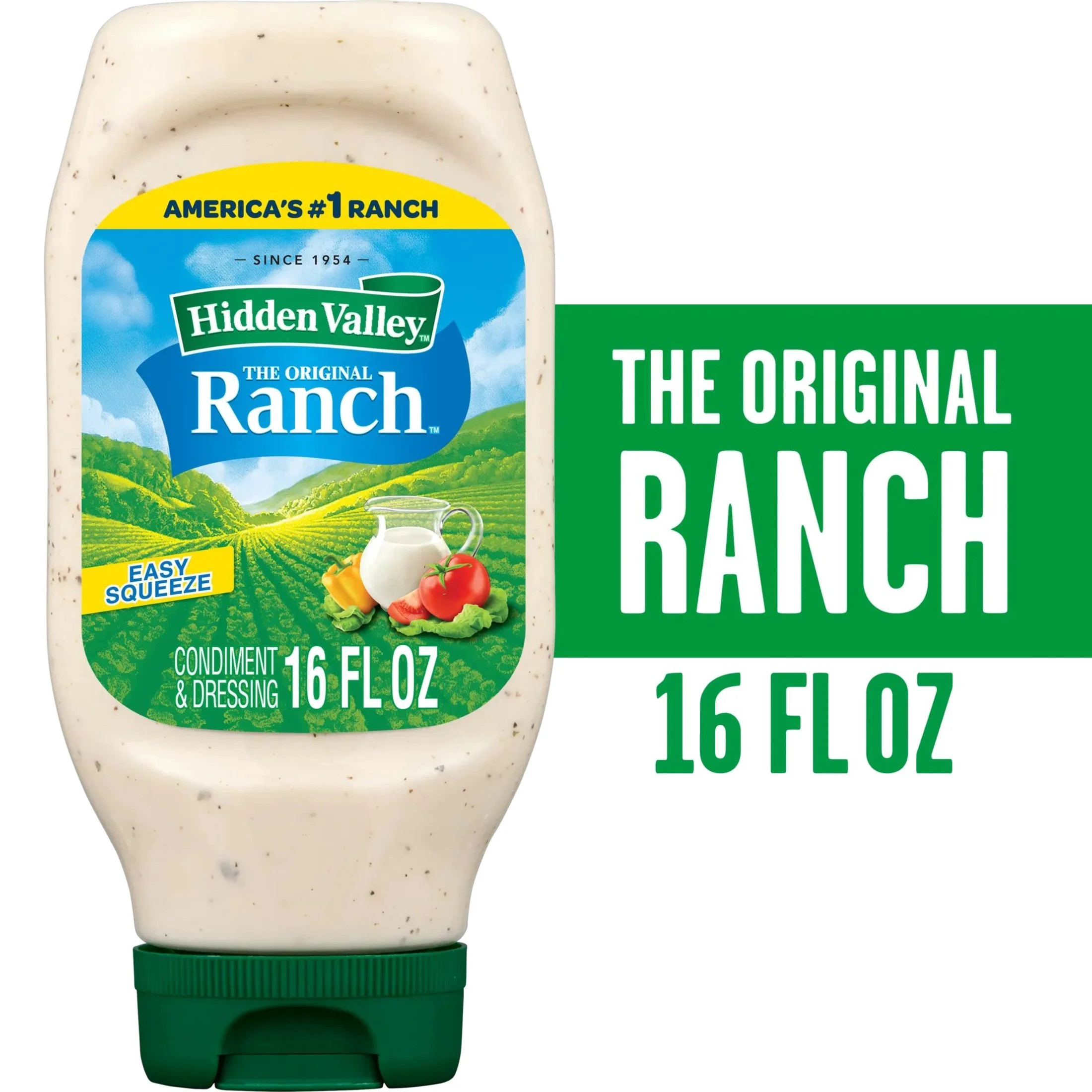 Hidden Valley Original Ranch Salad Dressing and Topping, 16 fl oz Easy Squeeze Bottle | Walmart (US)