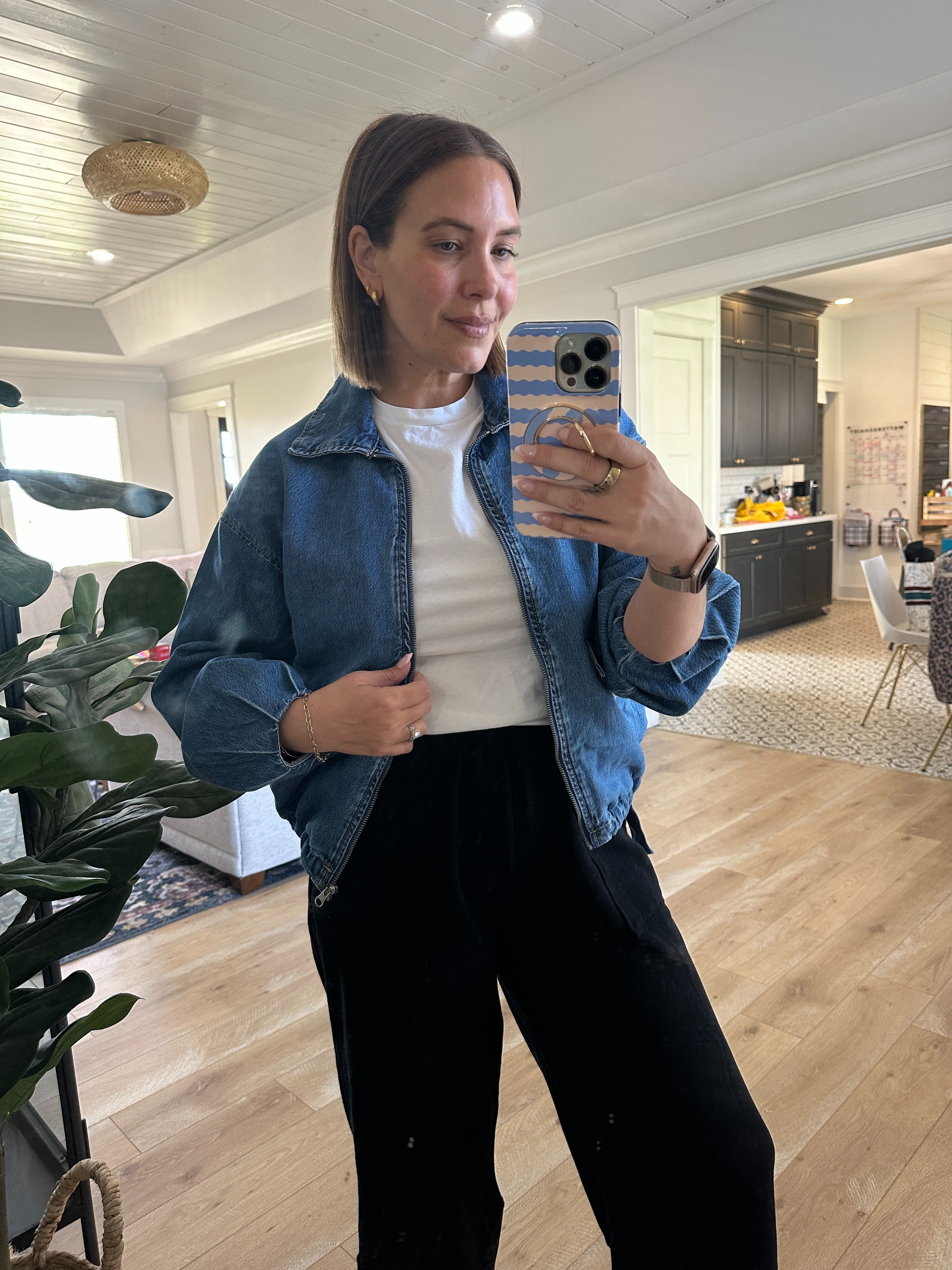 This denim jacket is perfectly lightweight for spring and summer. I am in the small-it has a bit of an oversized fit to it! Pants and tee are also a small 

 #LTKgrwm #LTKootd #LTKOver40