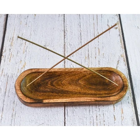 Ajuny Wooden Incense Holder for Sticks Wood Incense Burner with Ash Catcher Home Fragrance 11 | Walmart (US)