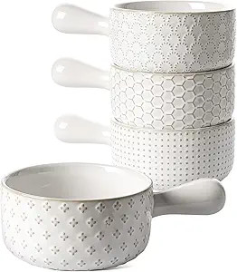 LE TAUCI French Onion Soup Bowls, 18 Ounce Soup Bowls With Handles for Chili, Beef Stew, French O... | Amazon (US)