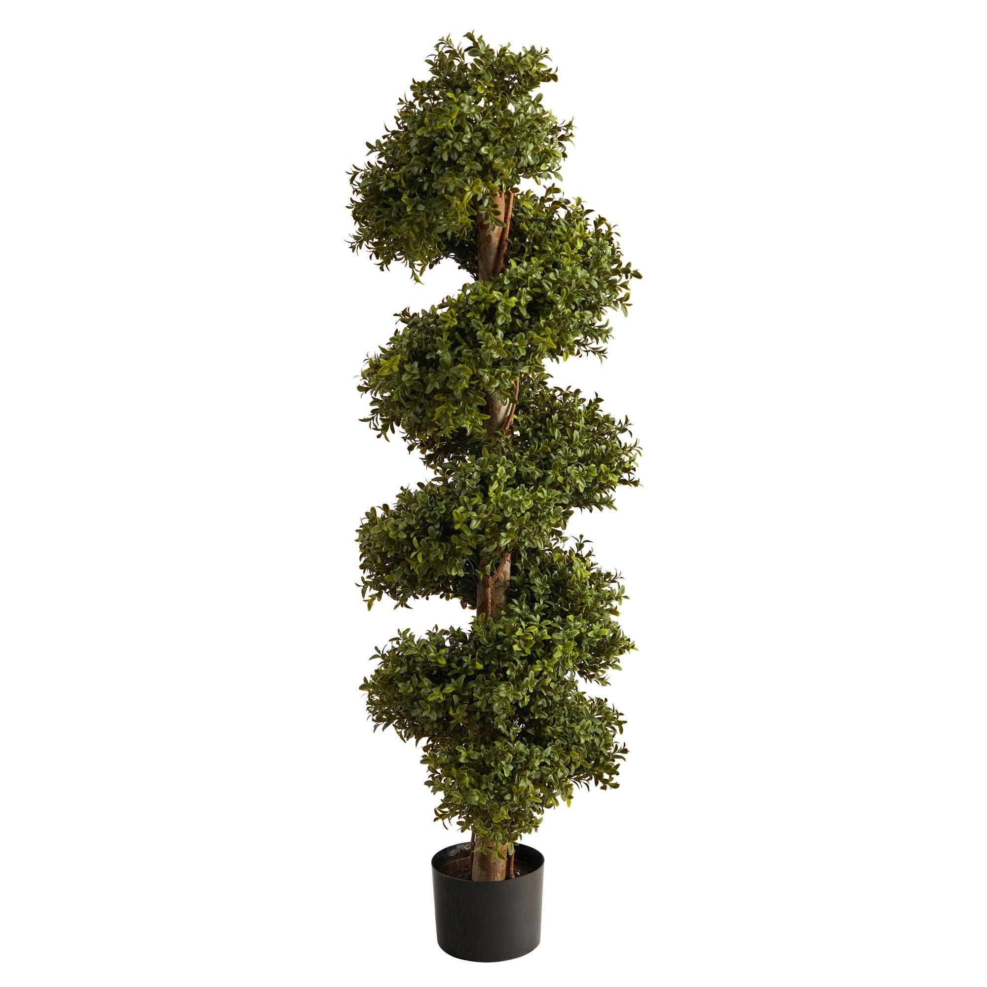 46” Boxwood Spiral Topiary Artificial Tree | Nearly Natural | Nearly Natural