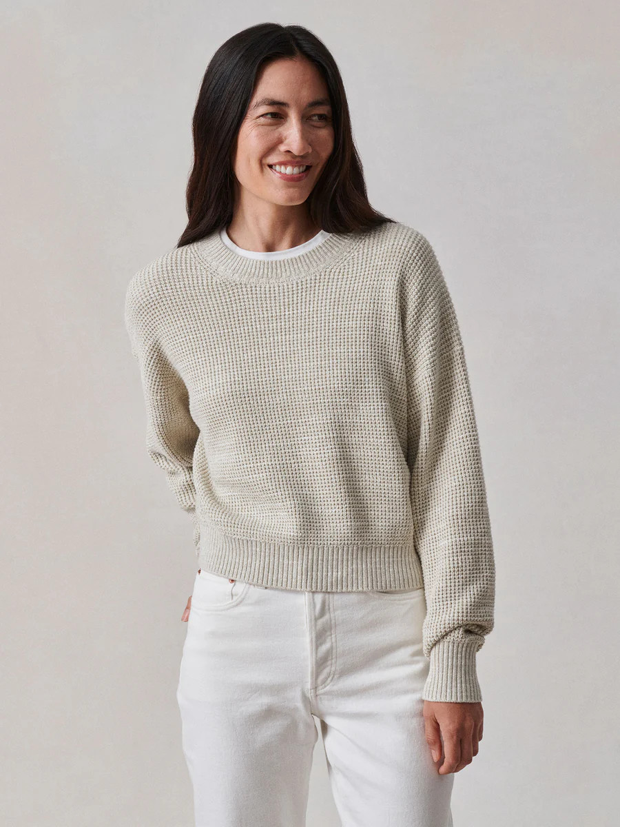 Marled Tusk Seafarer Cotton Crewneck Sweater | Buck Mason