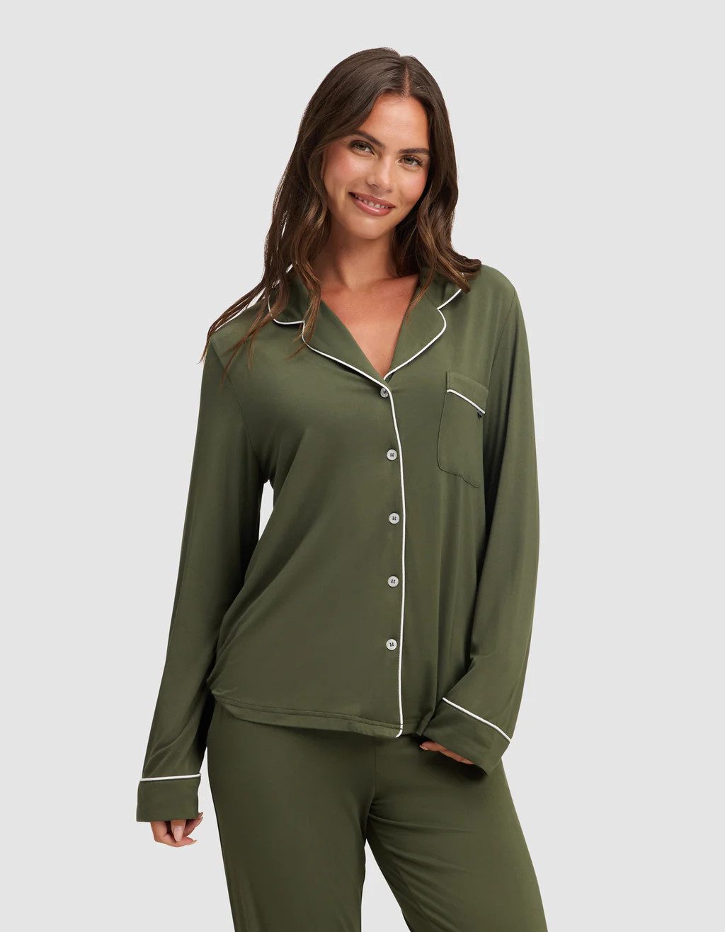 Women's Bamboo Stretch-Knit Long Sleeve Pajama Top | Cozy Earth