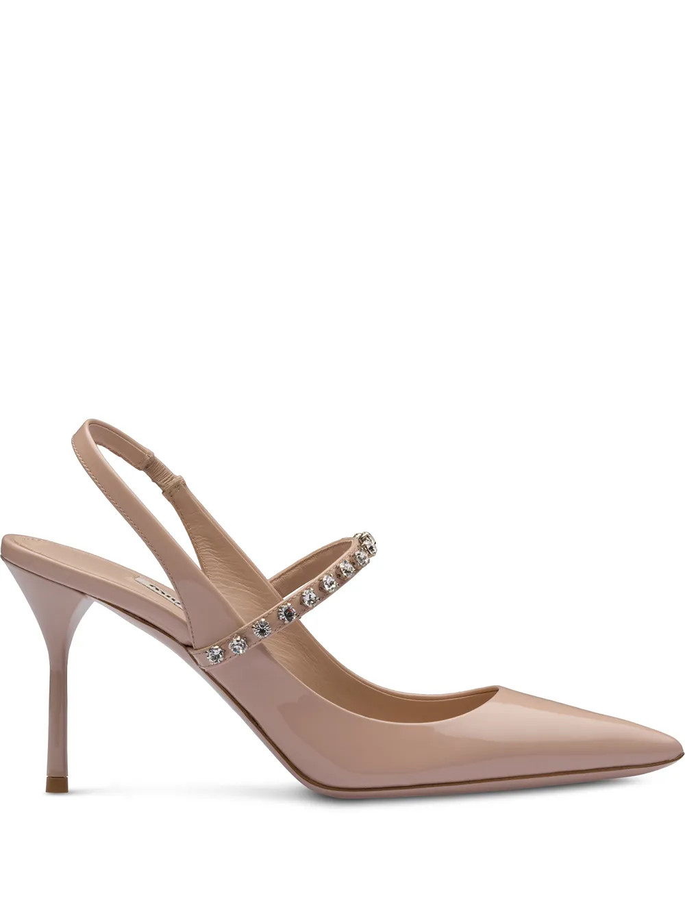 Miu Miu crystal-embellished Pumps - Farfetch | Farfetch Global