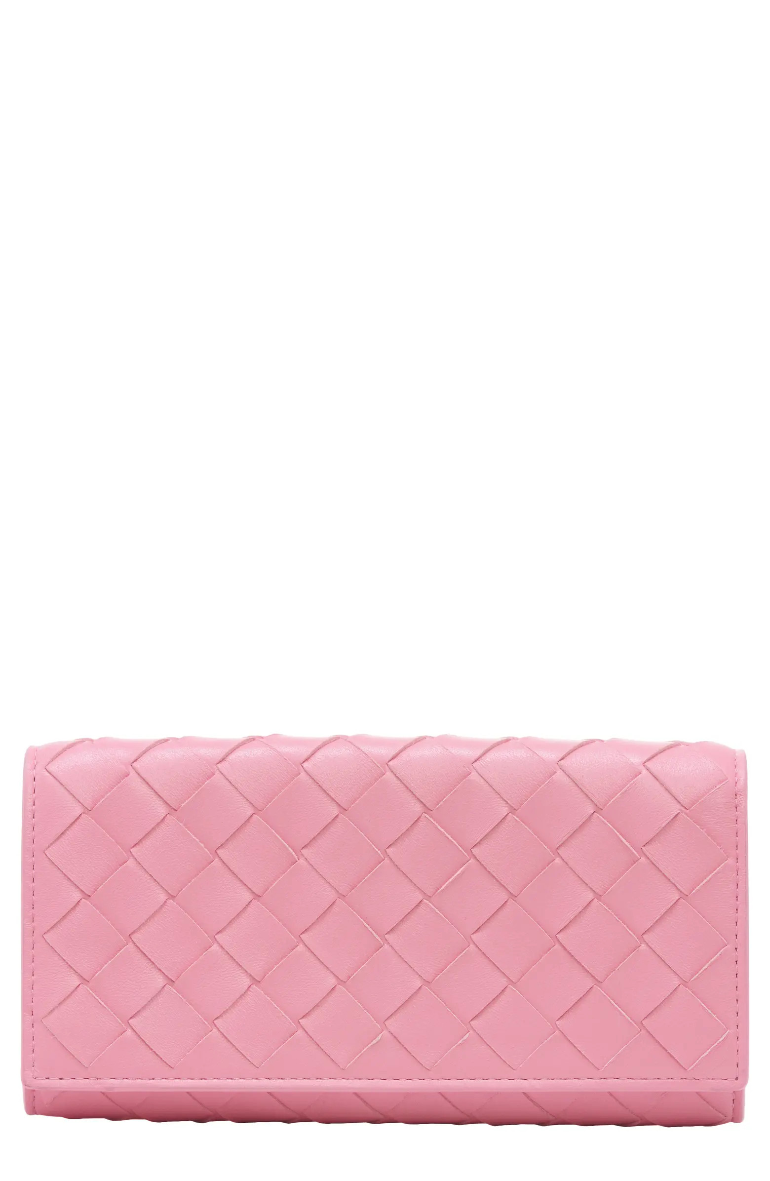 Large Intrecciato Flap Wallet | Nordstrom