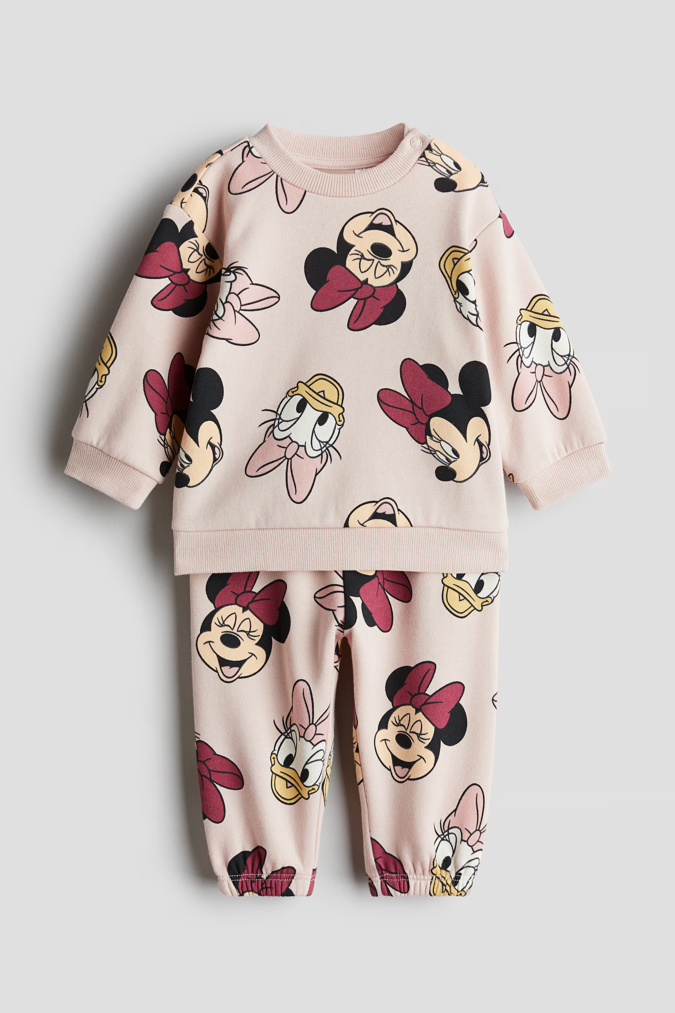 2-piece Set with Motif - Regular waist - Round Neck - Light pink/Minnie Mouse - Kids | H&M US | H&M (US + CA)