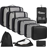 BAGAIL 8 Set Packing Cubes Luggage Packing Organizers for Travel Accessories | Amazon (US)