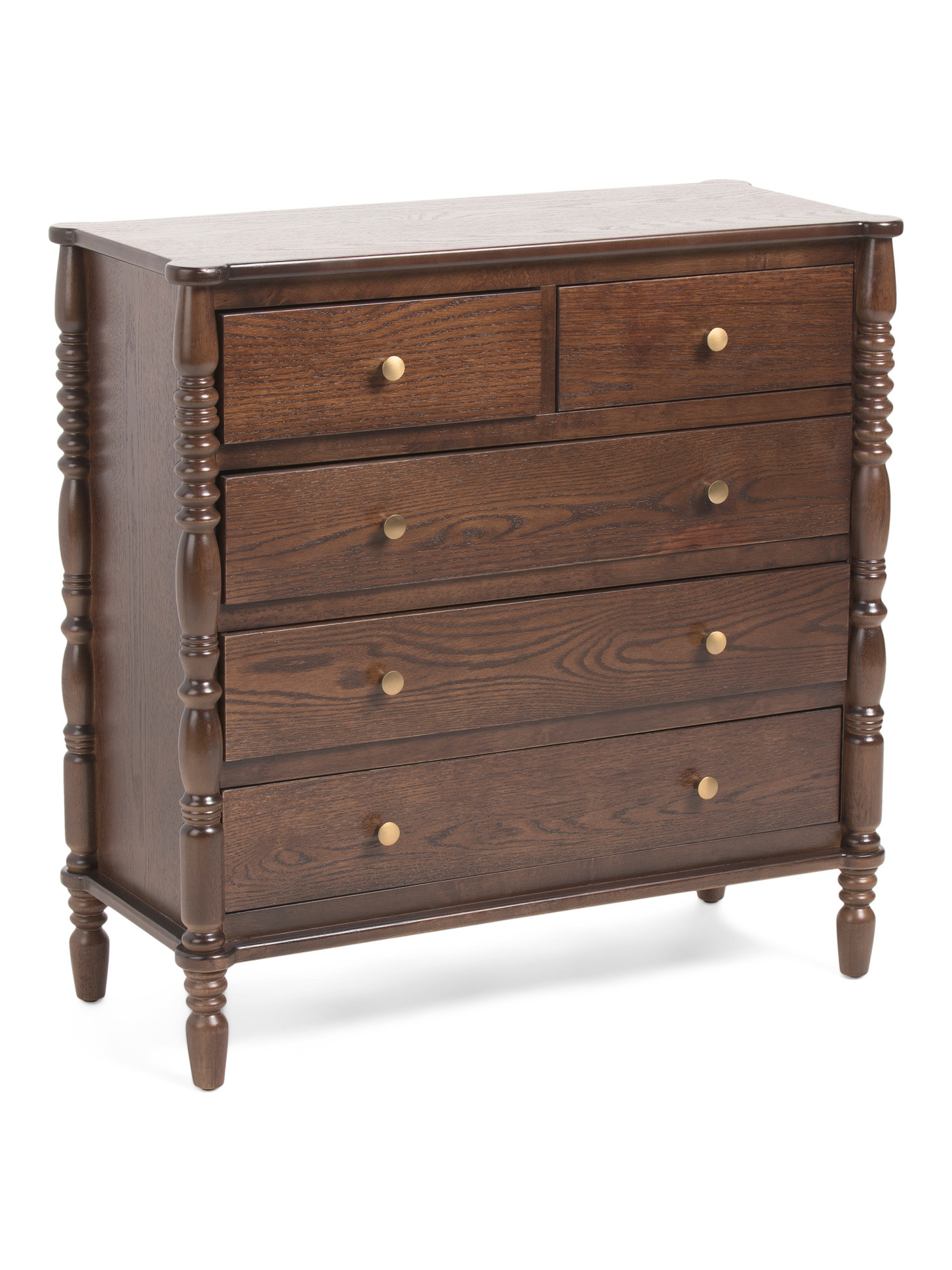 32x14x32 5 Drawer Spindle Dresser | TJ Maxx