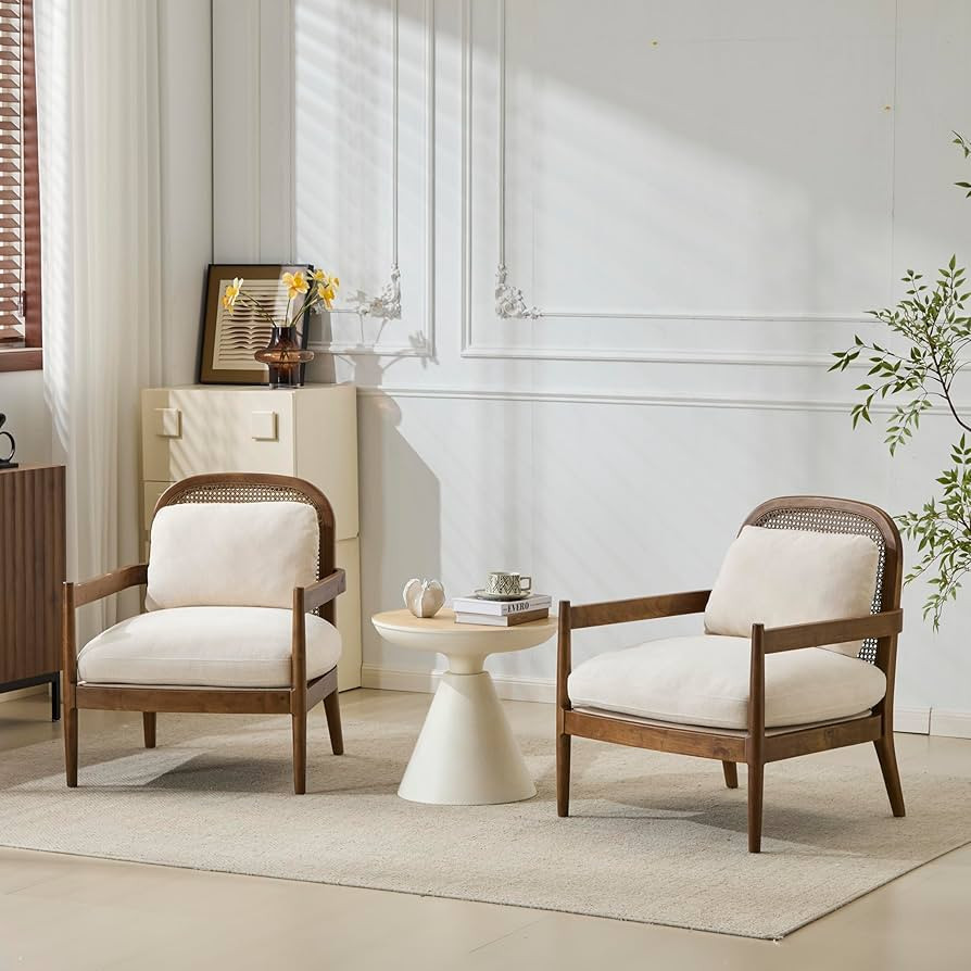 Christopher Knight Home Nadine Modern Club Chair Set of 2 with Cushion, Wooden Living Room Accent... | Amazon (US)