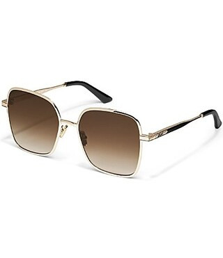 Quay Australia Women's 5th Ave 56mm Oversized Square Sunglasses - Gold/Brown | Dillard's