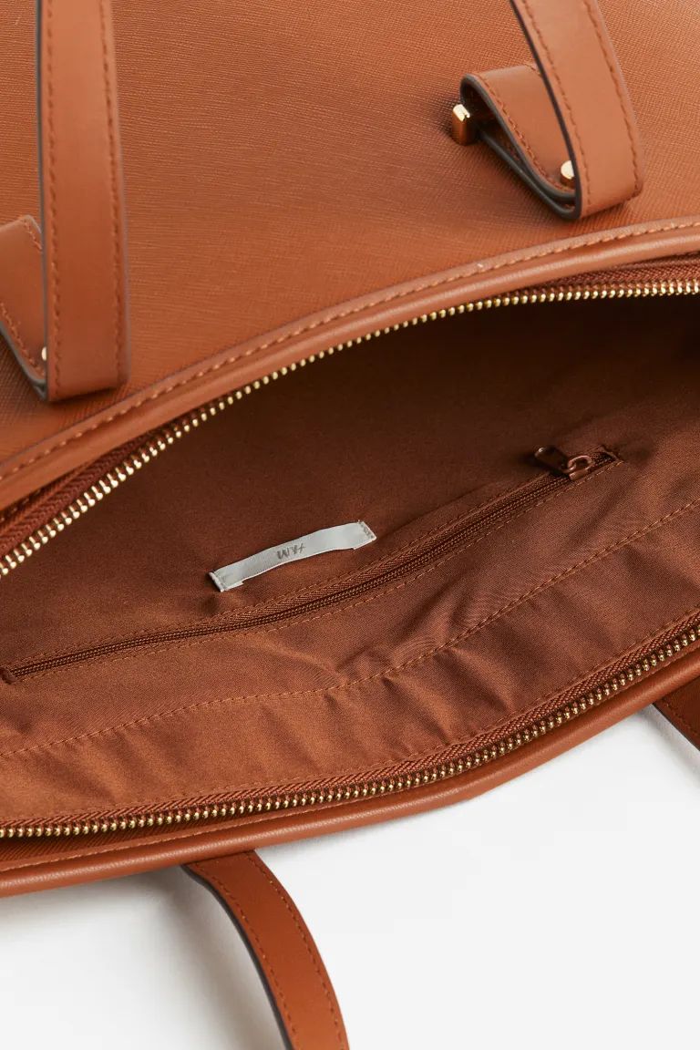 Faux Leather Shopper - Brown - Ladies | H&M US | H&M (US + CA)