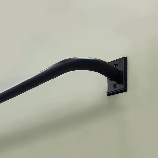 Better Homes & Gardens 1” Metal French Wrap Curtain Rod, Matte Black, 42-120” | Walmart (US)