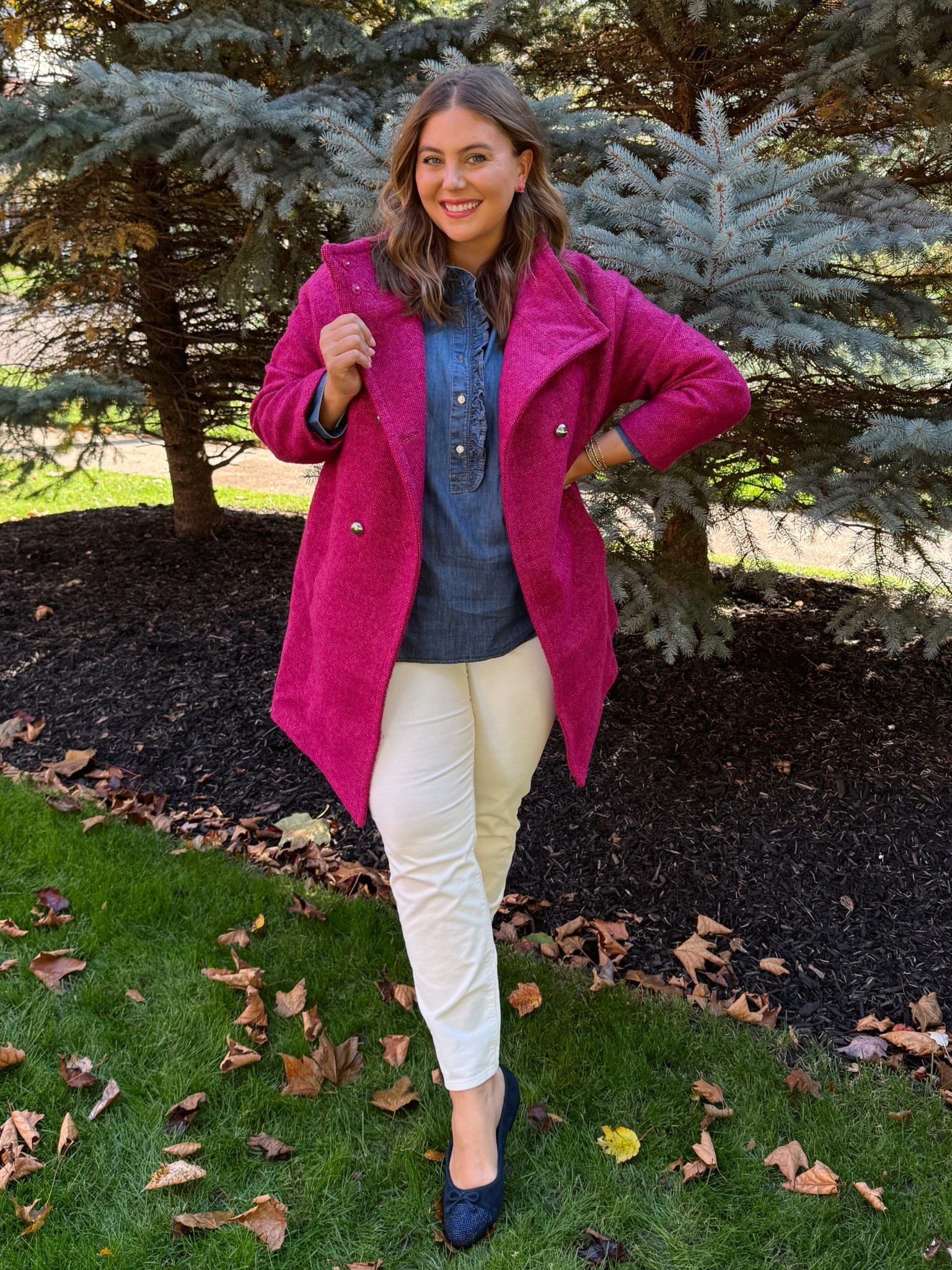 Love this pop of color for a fall and winter coat / jacket. Wearing size 18 in everything! Sharing more from my recent Talbots try-on. 

#LTKStyleTip #LTKPlusSize #LTKSeasonal
