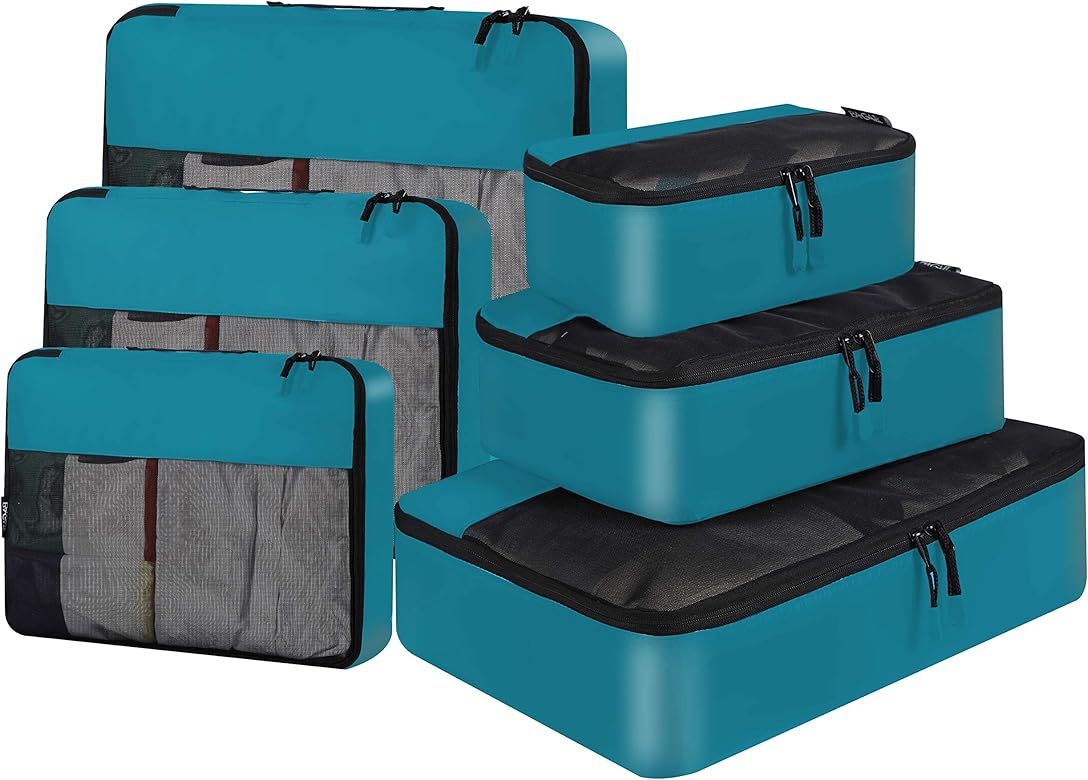 6 Set / 8 Set Packing Cubes Luggage Packing Organizers for Travel Accessories | Amazon (US)