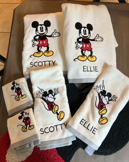 Set of 3: Pottery barn customized kids towels! Love this for their Mickey Mouse theme bathroom. 

Bathroom towels. Toddler towels. 

#LTKBacktoSchool #LTKkids #LTKhome