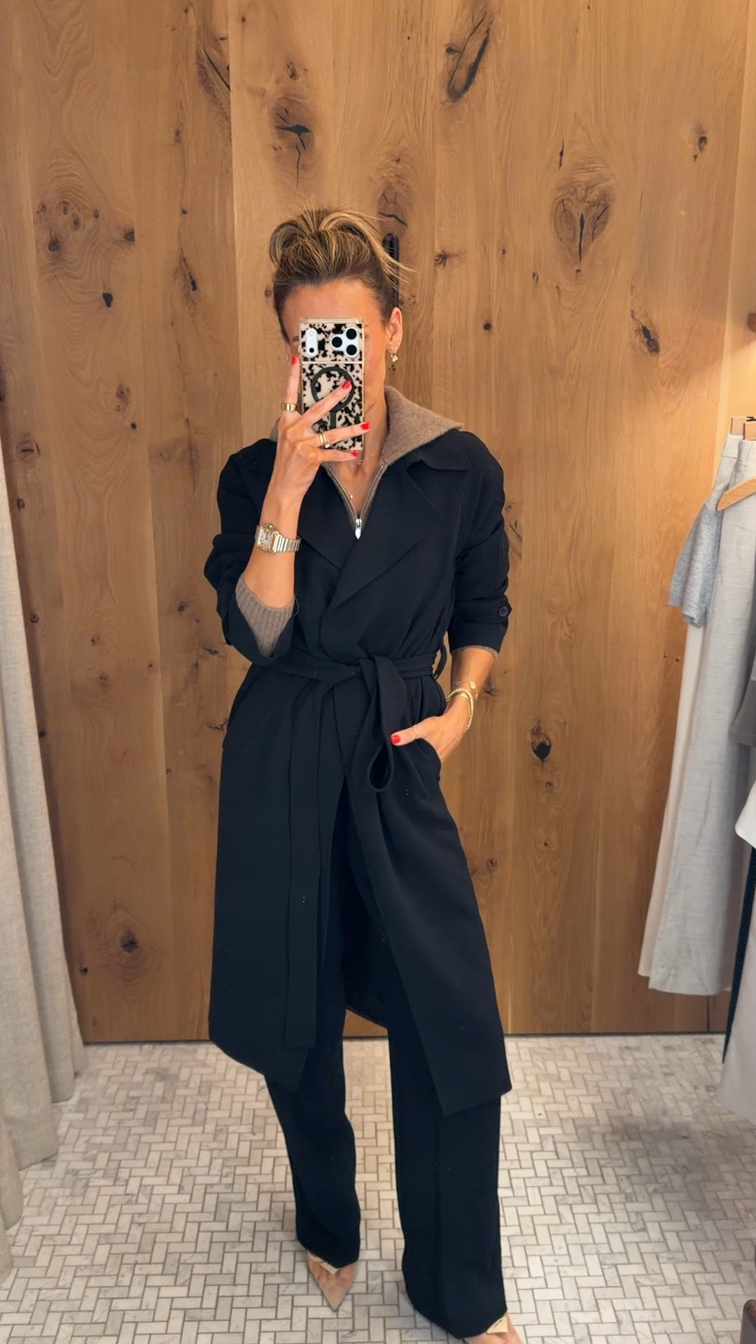 Added a trench over top and how gorgeous is this? 🖤 So sleek and chic.

#LTKSeasonal #LTKgrwm #LTKOver40