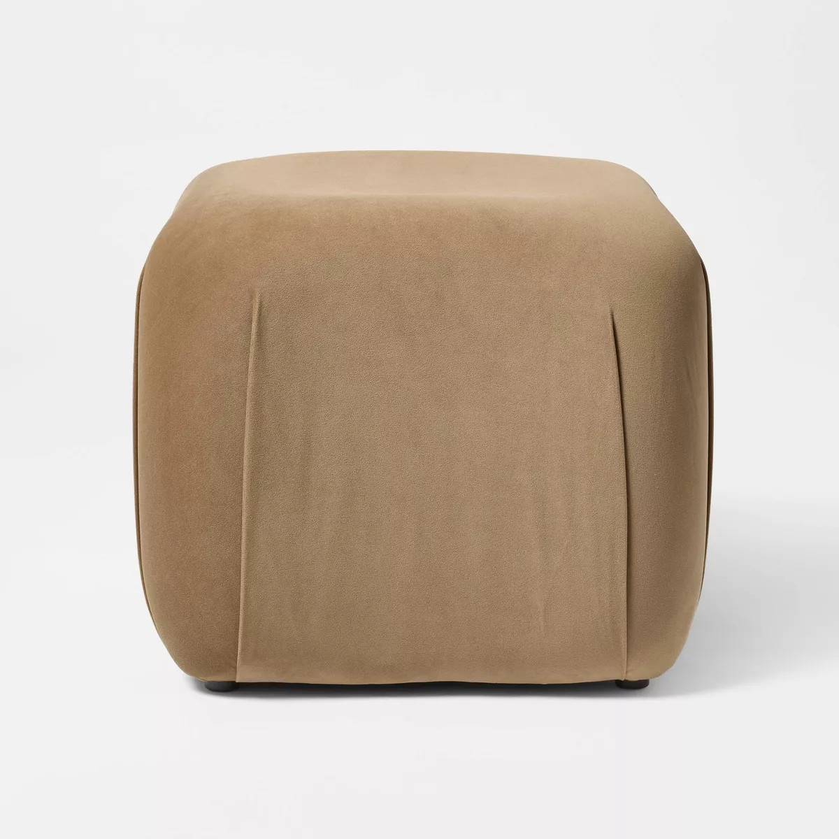 Square Velvet Ottoman Tan - Threshold™ designed with Studio McGee | Target