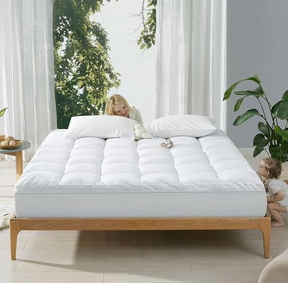 KÜB Cotton Cal King Mattress Topper, Cooling Mattress Pad Pillow Top with 8-21 Inch Deep Pocket,... | Amazon (US)