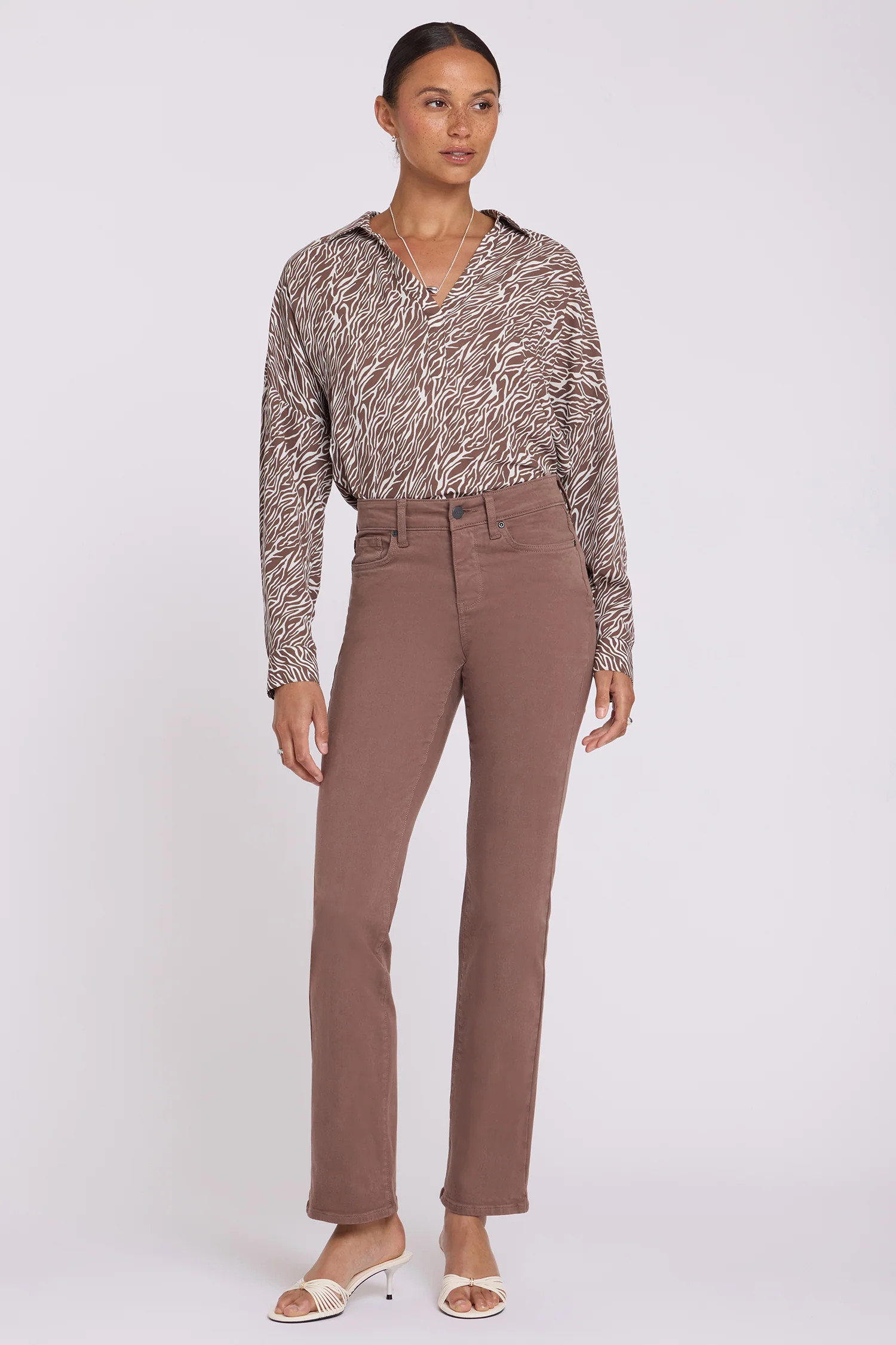 Marilyn Straight Jeans - Deep Taupe | NYDJ