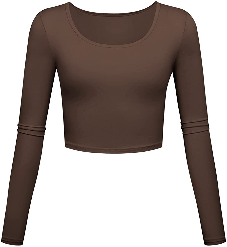 KLOTHO Lightweight Yoga Crop Tops Slim Fit Long Sleeve Workout Shirts for Women | Amazon (US)
