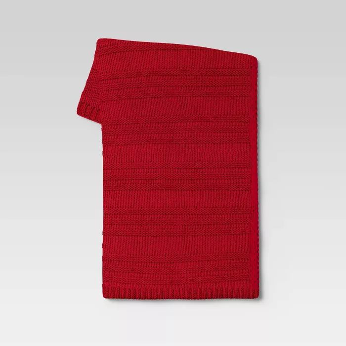 50"x60" Chunky Striped Knit Throw Blanket - Threshold™ | Target