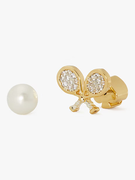 queen of the court tennis asymmetrical studs | Kate Spade (US)