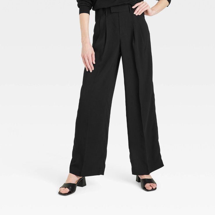 Women's High-Rise Straight Fit Fluid Pants - A New Day™ | Target
