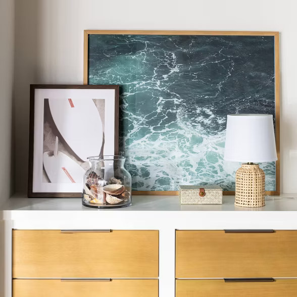 Cylinder Rattan Accent Lamp Brown - Threshold™ | Target