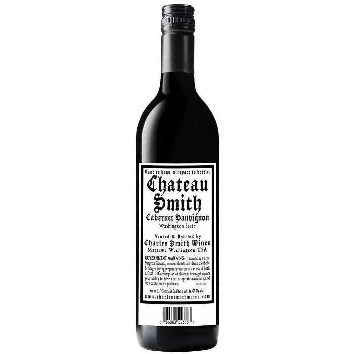 Chateau Smith Cabernet Sauvignon Red Wine by Charles Smith - 750ml Bottle | Target