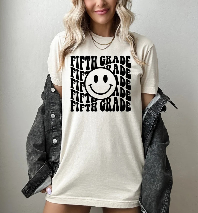 Fifth Grade Teacher Shirt, Retro Teacher T Shirt, 5th Grade Teacher Tee, Elementary School Teache... | Etsy (US)