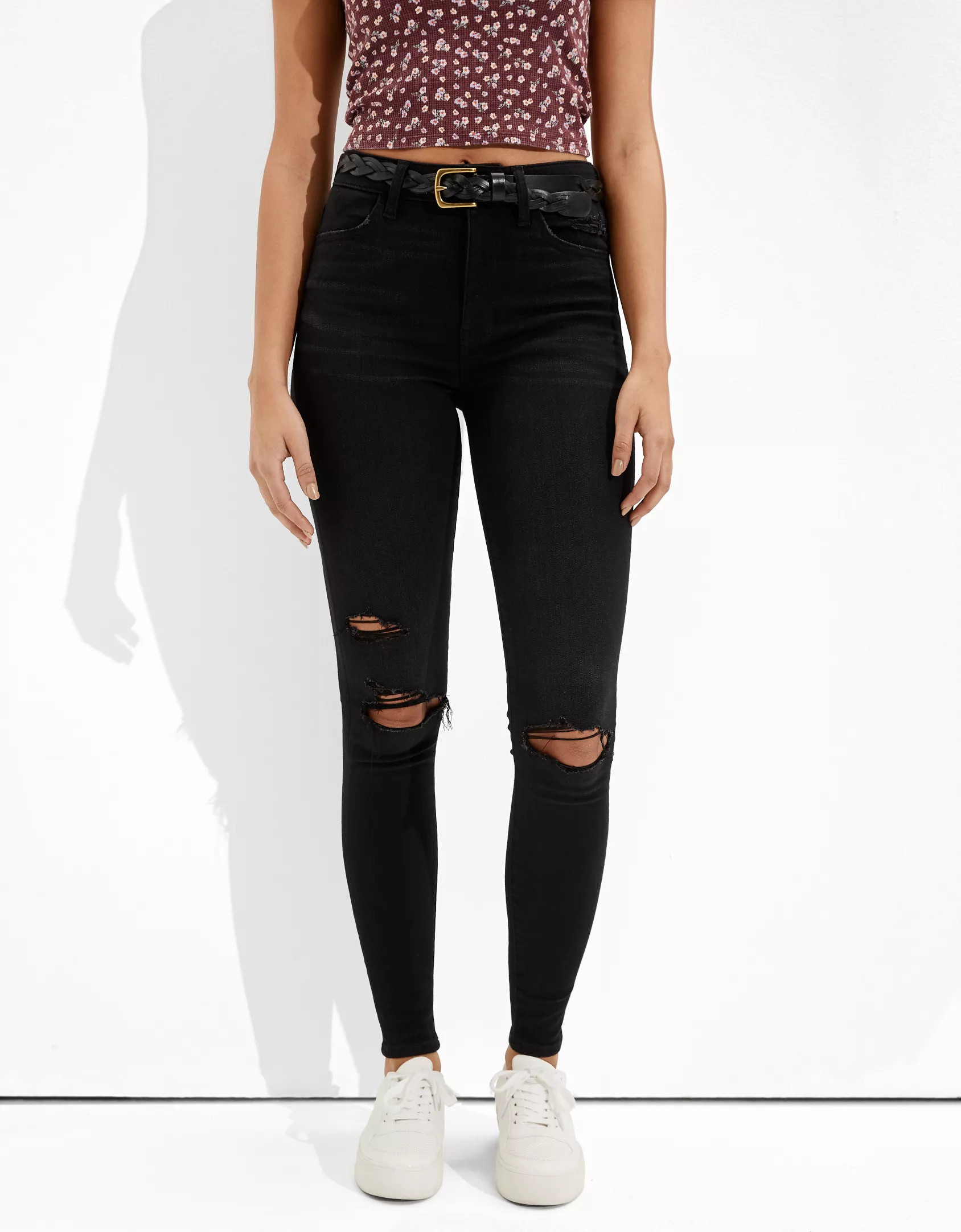 AE Ne(x)t Level Ripped Super High-Waisted Jegging | American Eagle Outfitters (US & CA)
