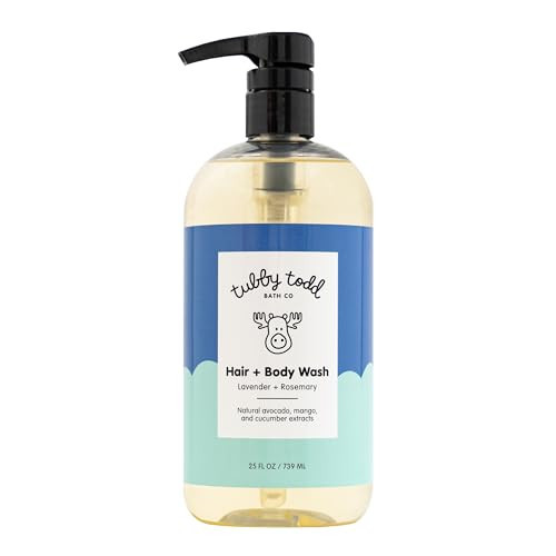 TUBBY TODD Hair + Body Wash - Baby Shampoo and Body Wash - Gentle, Natural Baby Was for Newborns, Babies, and Toddlers - Non-Toxic and Hypoallergenic - Lavender Rosemary, 25oz | Amazon (US)