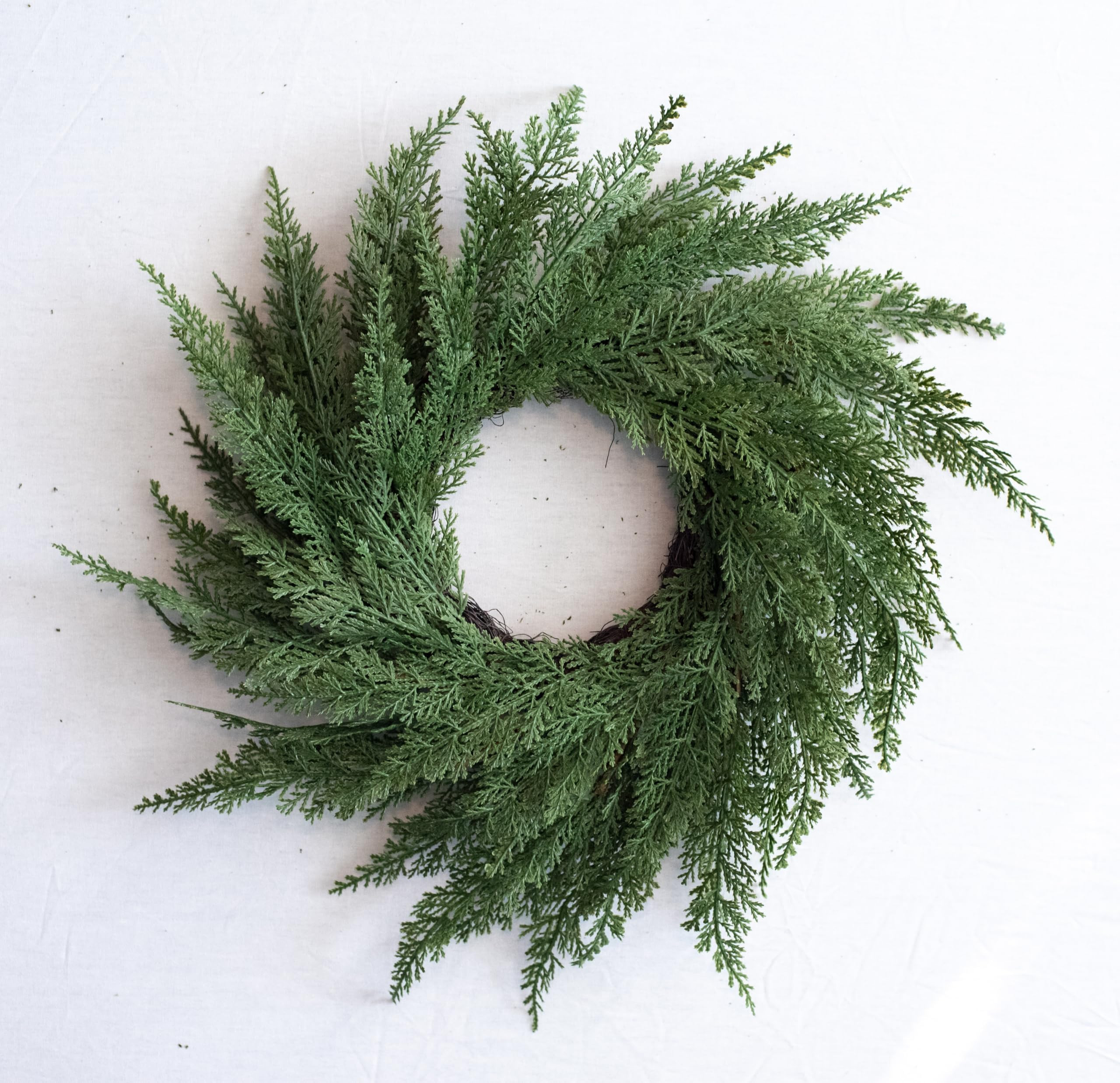 12" Faux Cedar Wreath, Christmas Wreath for Front Door, Green, Artificial Greenery, Round, Holida... | Amazon (CA)