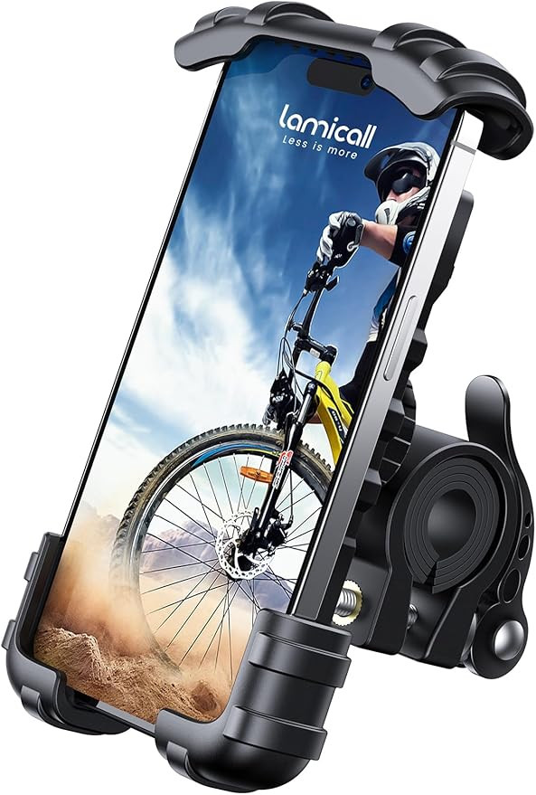 Lamicall Bike Phone Holder, Motorcycle Mount - Motorcycle Phone Holder, Handlebar Cell Phone Clam... | Amazon (US)