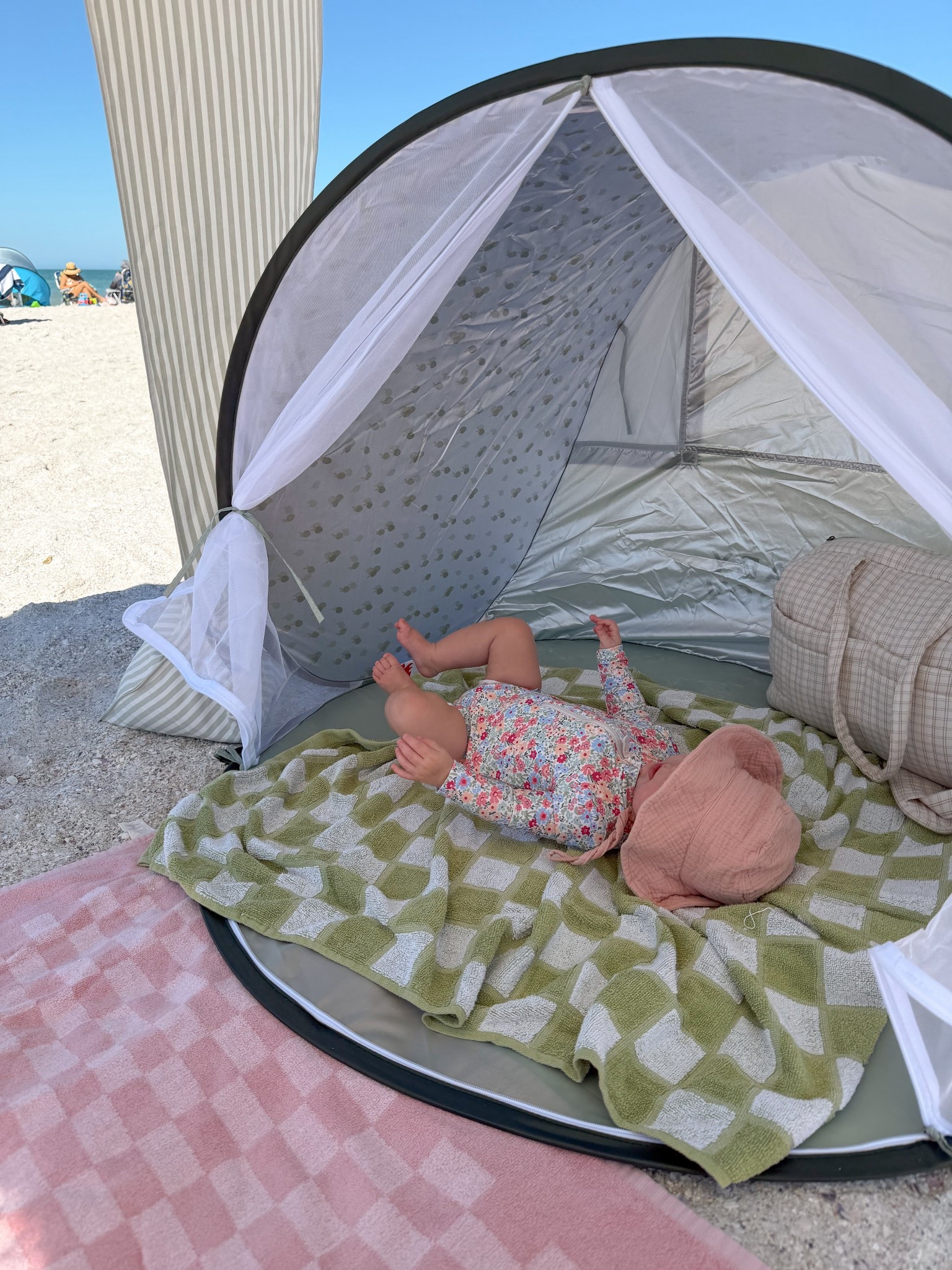 our baby beach tent & her cutie swimsuit / hat

#LTKBaby #LTKSeasonal