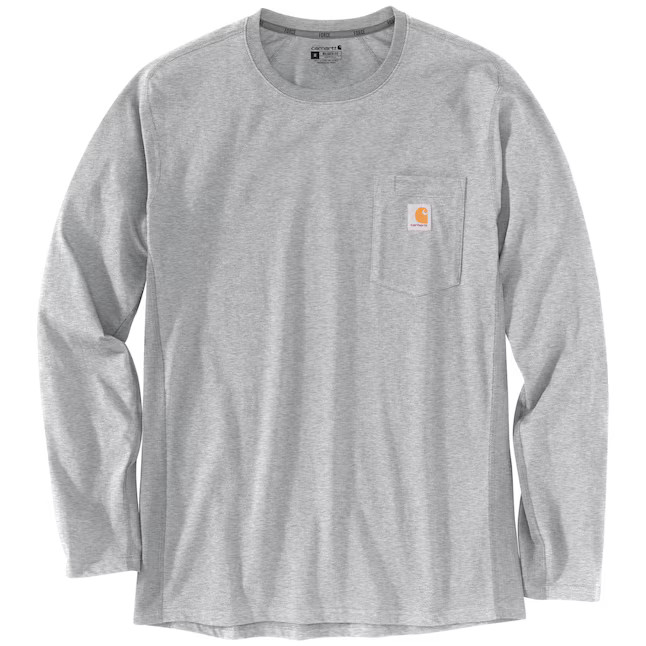 Carhartt Men's Gray Medium weight Jersey Long sleeve Solid T-shirt ( Large ) Lowes.com | Lowe's