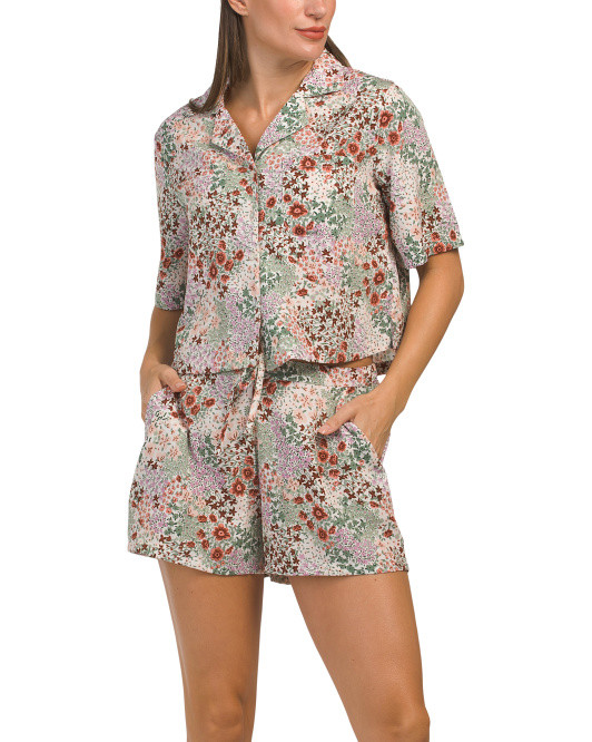 2pc Dolly Meadow Floral Short Set | TJ Maxx